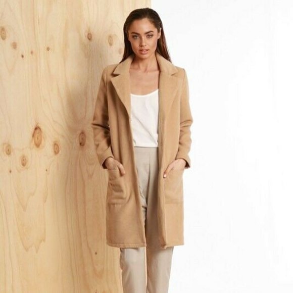 Madison Square Socialite Coat NEW with Tags Size S Camel Autumn Winter Chic - Picture 4 of 9